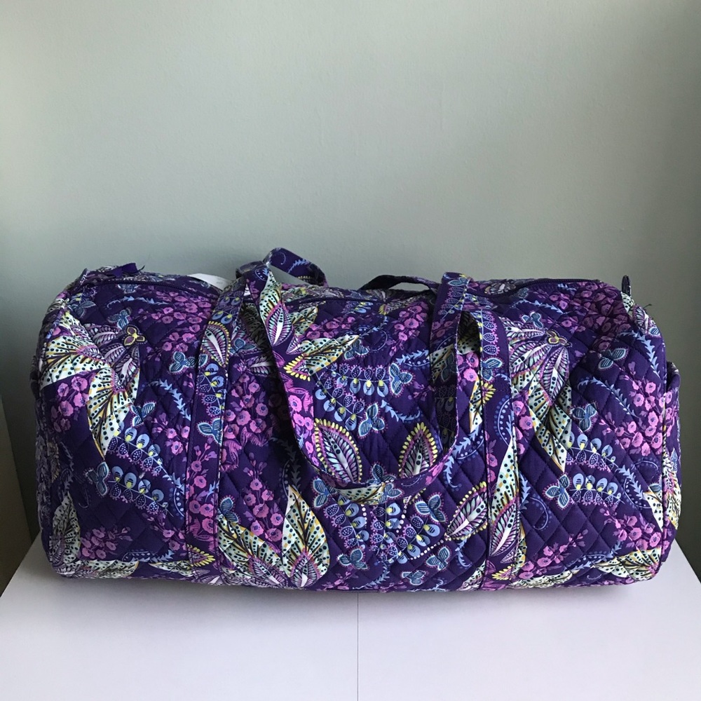 Vera Bradley Batik Leaves Large Traveler Duffel